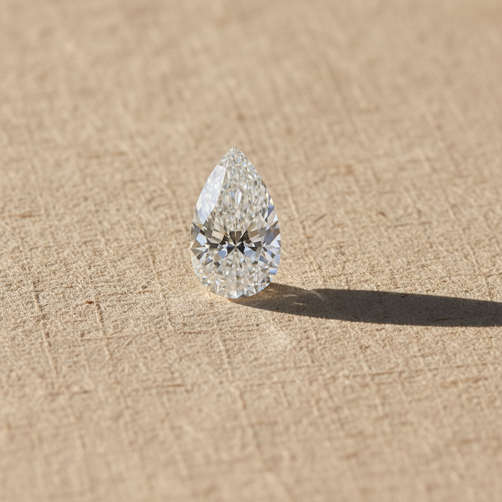 4.00 Carat Pear Cut Lab Grown Diamond VVS2 D Color IGI Certified
