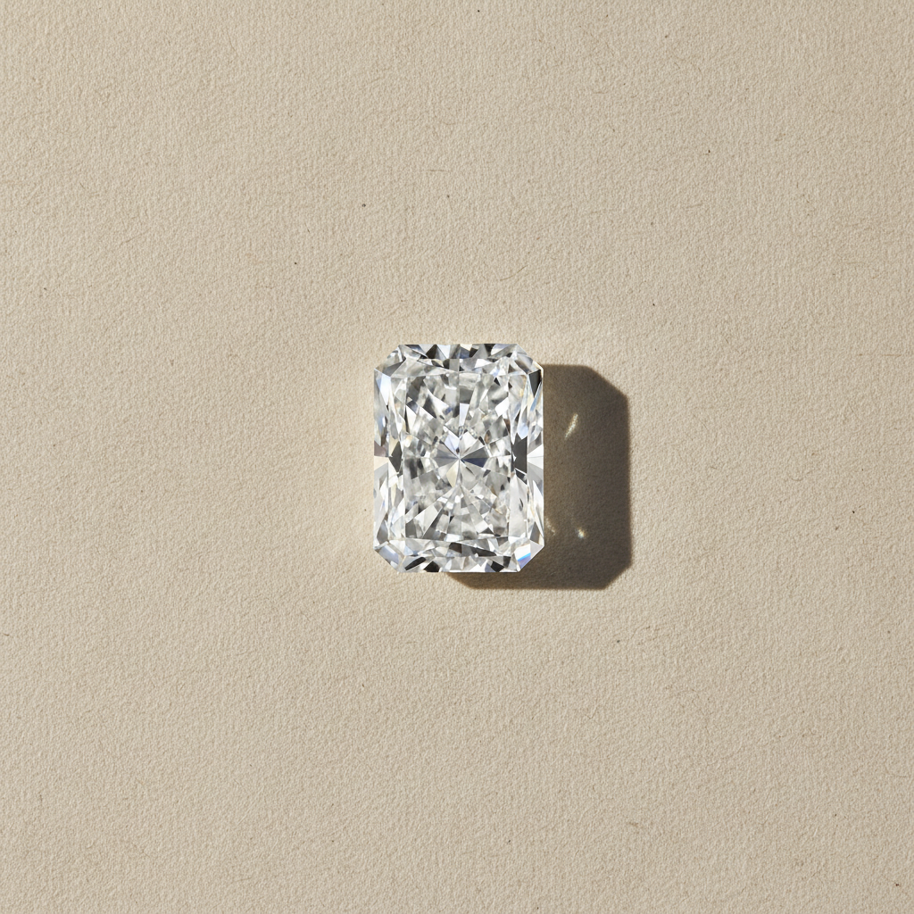 Diamant cultivé en laboratoire de 4,00 carats, taille radiante, VVS2/D