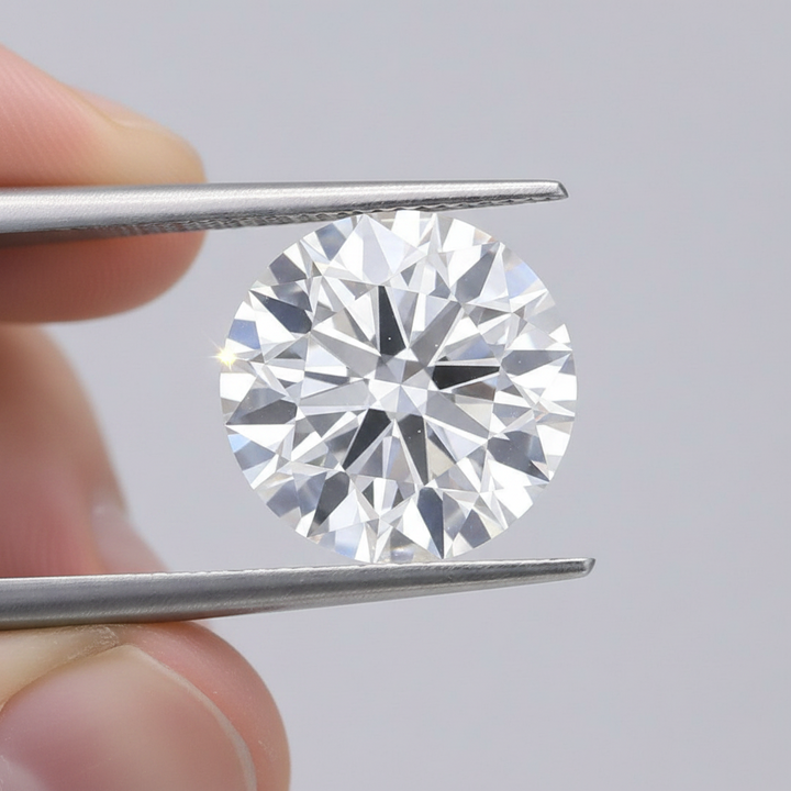 IGI Certified 4.00 Ct E Color VVS2 Round CVD Diamond with 10.21mm Diameter