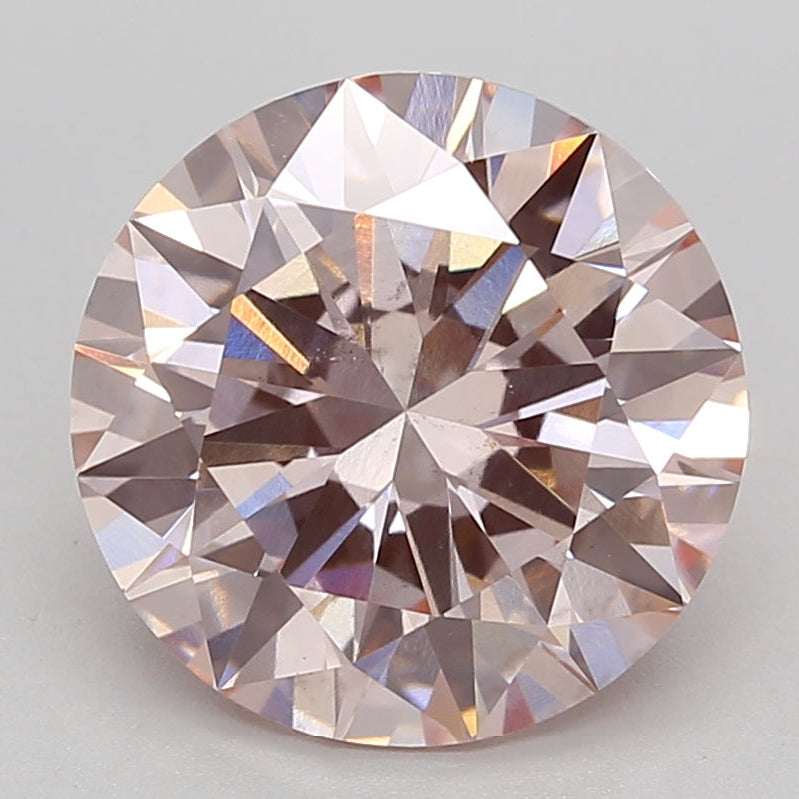 4.00 Carat Round Lab Grown Diamond VS2 FANCY PINK