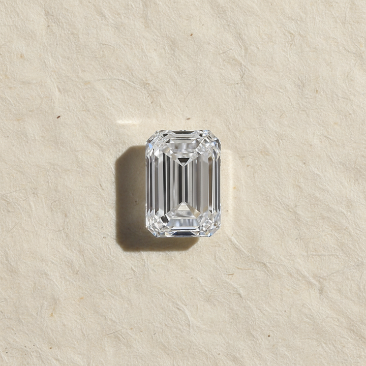 Diamant cultivé en laboratoire taille émeraude de 4,01 carats, VS1/D