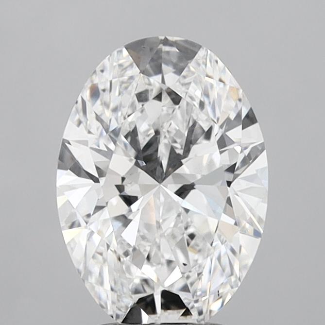 Diamante cultivado en laboratorio de talla ovalada de 4,01 quilates VS1 E