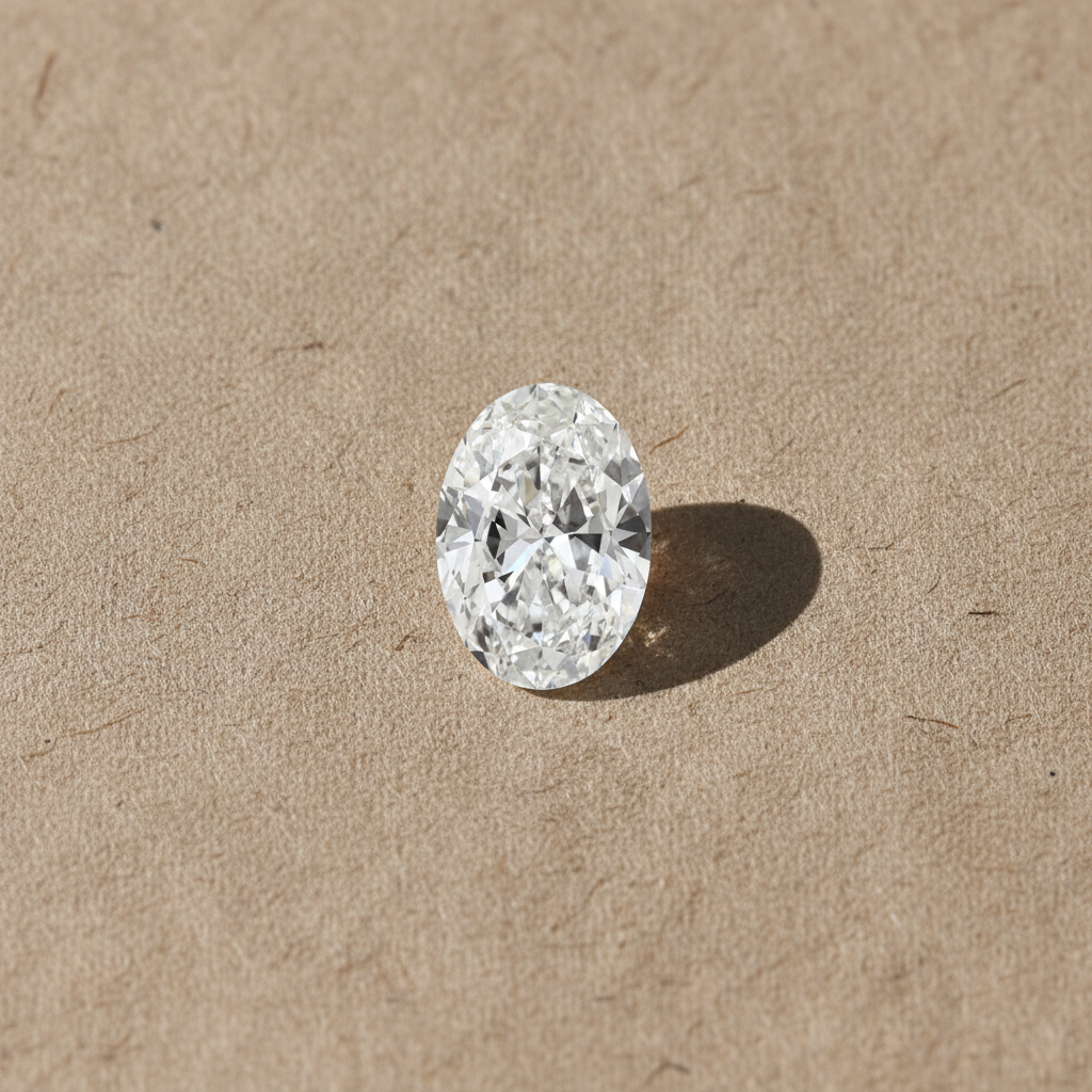 4.01 Carat Oval F VVS1 CVD Lab Grown Diamond Excellent Polish Very Good Symmetry IGI Certified