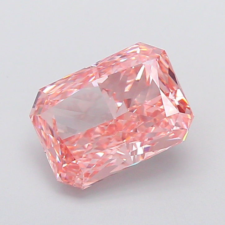 4.01 Carat Radiant Cut Lab Grown Diamond VS1Fancy Vivid Pink