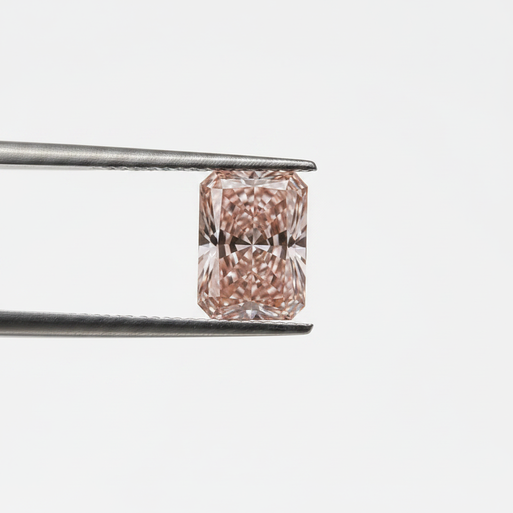 4,01 karaat stralend geslepen lab-grown diamant, VS2/fancy intens roze
