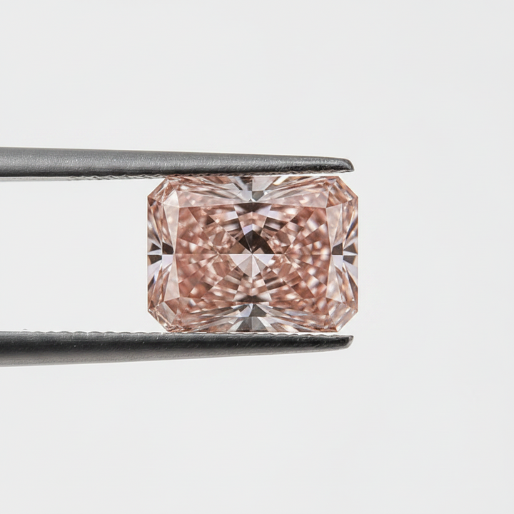 4,01 karaat stralend geslepen lab-grown diamant, VS2/fancy intens roze