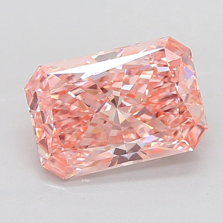 4.01 Carat Radiant Cut Lab Grown Diamond VS2Fancy Vivid Pink