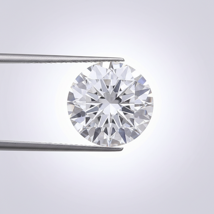 4.01 Ct E Color VVS2 Round Cut CVD Lab Grown Diamond IGI Certified