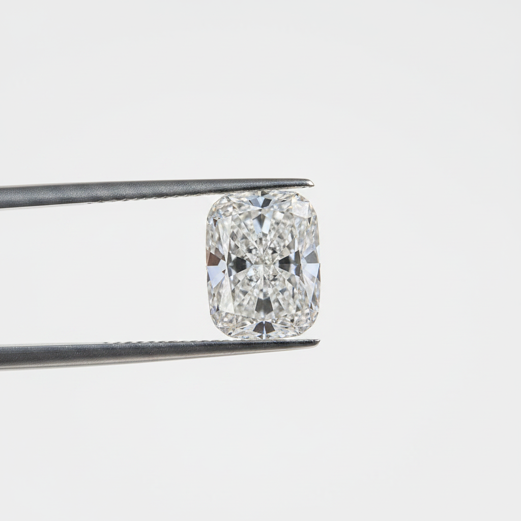 4,02 karaat kussen lang geslepen laboratorium-gegroeide diamant, VS1/D