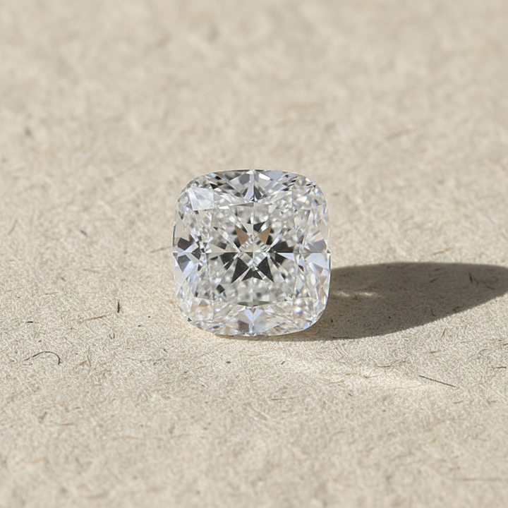 4.02 Carat Cushion Modified Cut Lab Grown Diamond, VVS1/D