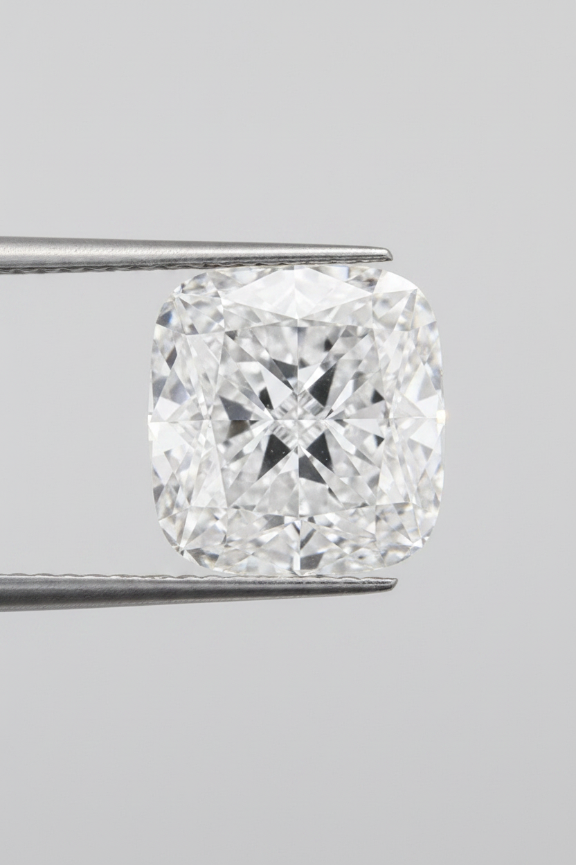 4.02 Carat Cushion Modified Cut Lab Grown Diamond, VVS1/D