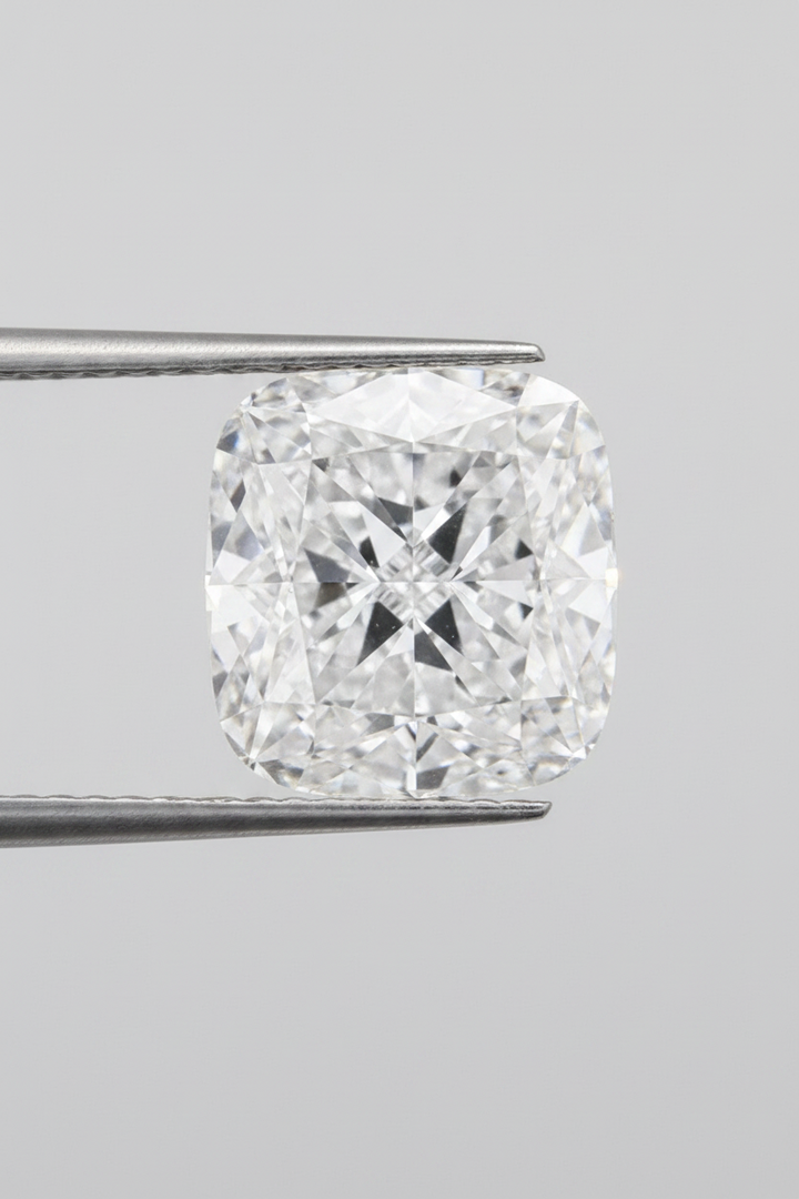 4.02 Carat Cushion Modified Cut Lab Grown Diamond, VVS1/D
