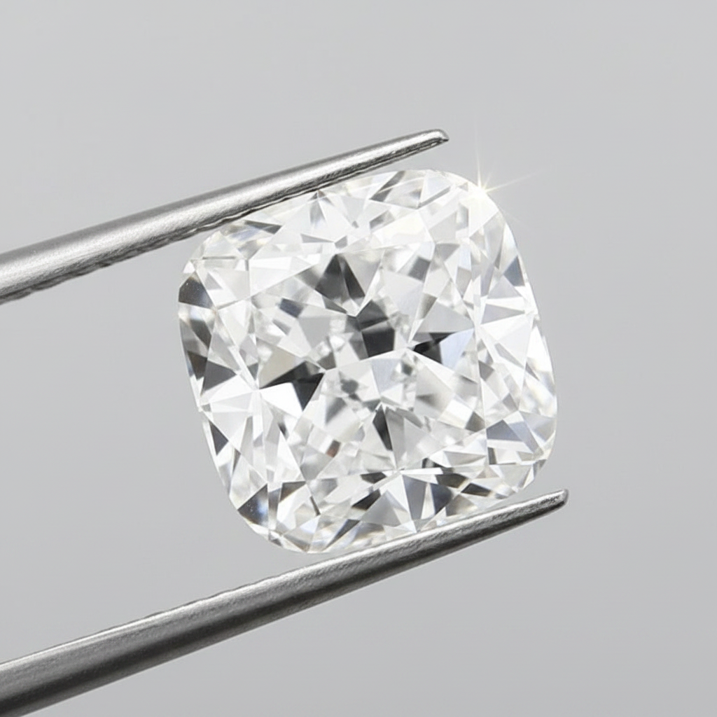 4.02 Carat Cushion Modified Cut Lab Grown Diamond, VVS1/E