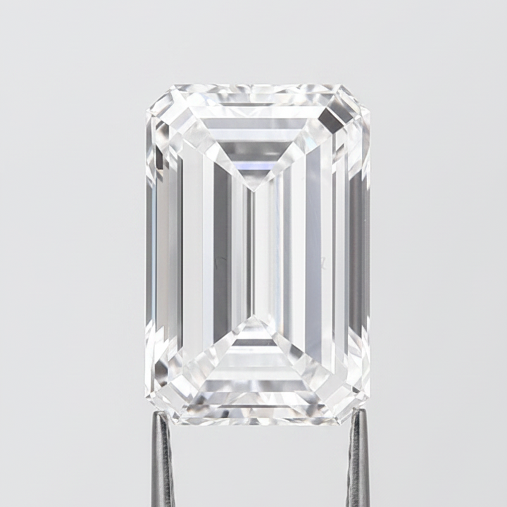 4.02 Carat Emerald Cut Lab Grown Diamond, VVS2/E