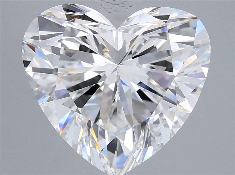 Diamant cultivé en laboratoire, taille cœur, 4,02 carats, VVS2D