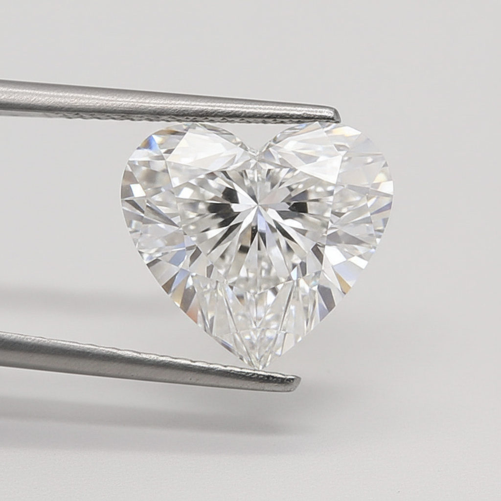 4.02 Carat E Color VS1 Heart Shape CVD Lab Grown Diamond IGI Certified
