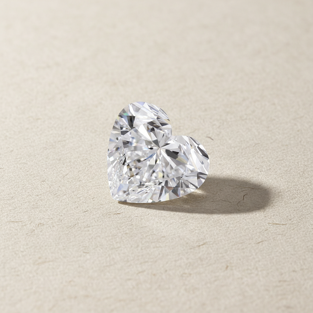 4.02 Carat Heart Cut Lab Grown Diamond VVS1 E Color IGI Certified
