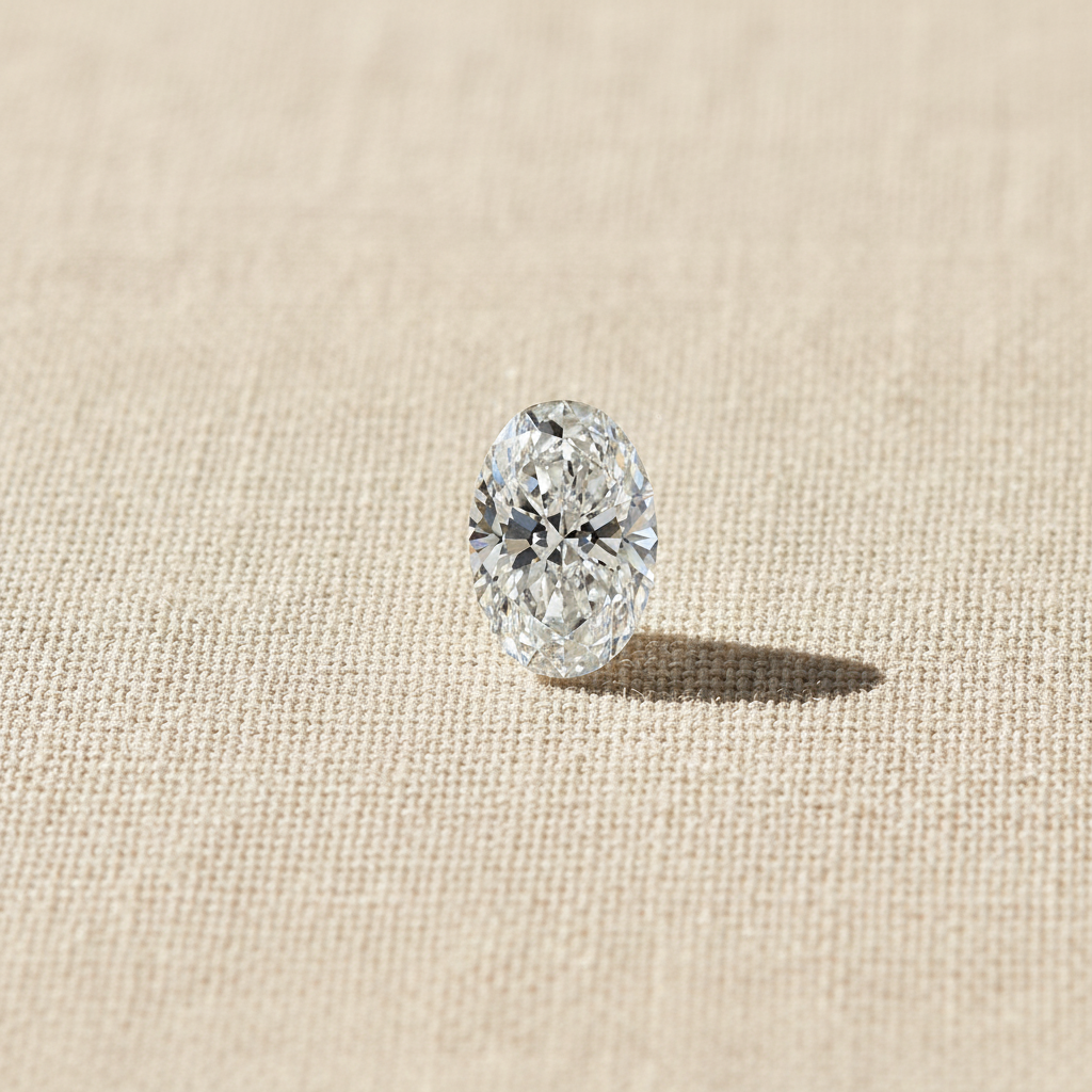4.02 Carat Oval F VS2 CVD Lab Grown Diamond Excellent Polish Symmetry IGI Certified