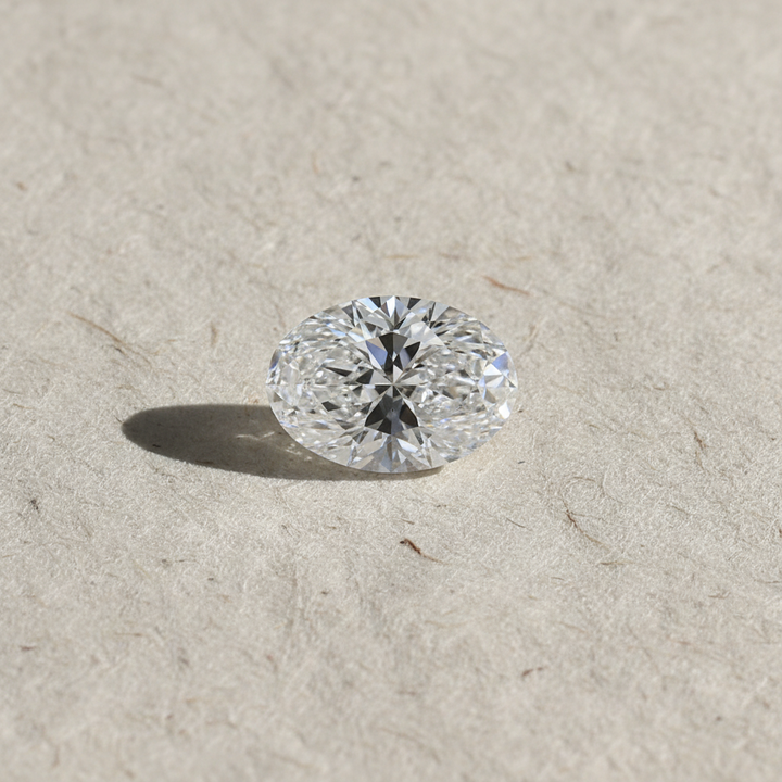 4,02 karaat ovaal geslepen laboratoriumdiamant, VVS1/D