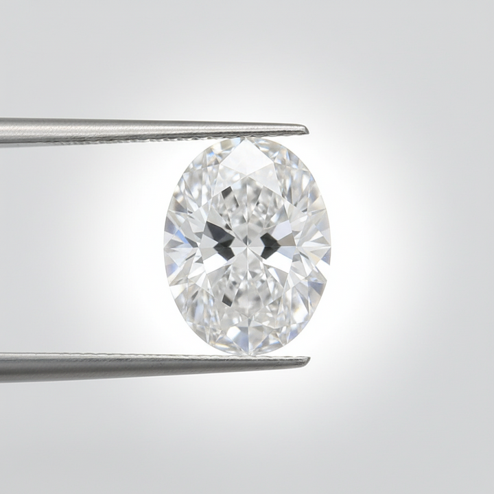 4,02 karaat ovaal geslepen laboratoriumdiamant, VVS1/D