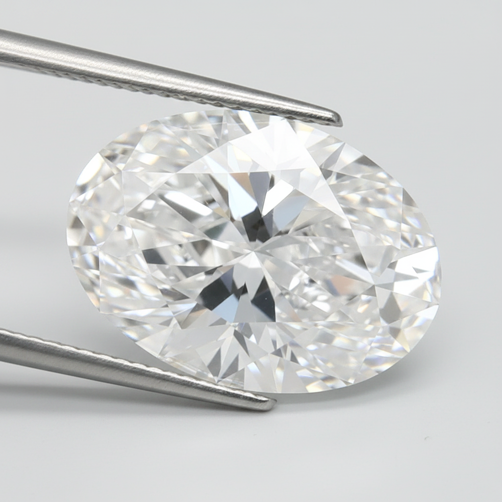 4,02 karaat ovaal geslepen laboratoriumdiamant, VVS1/D