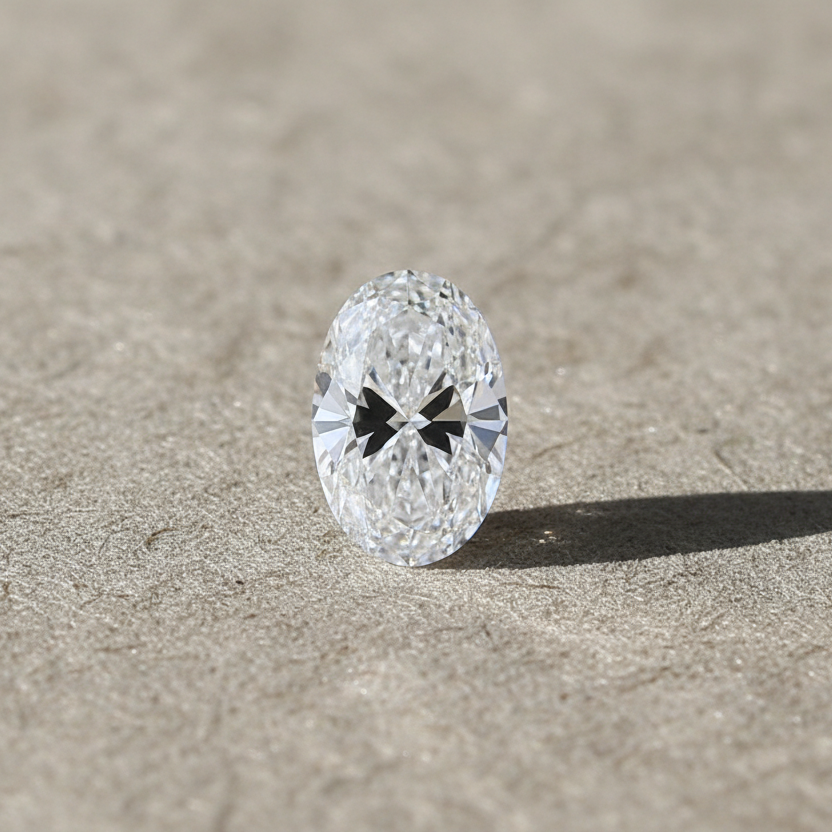 4.02 Carat Oval D VVS2 CVD Lab Grown Diamond Excellent Polish Symmetry IGI Certified