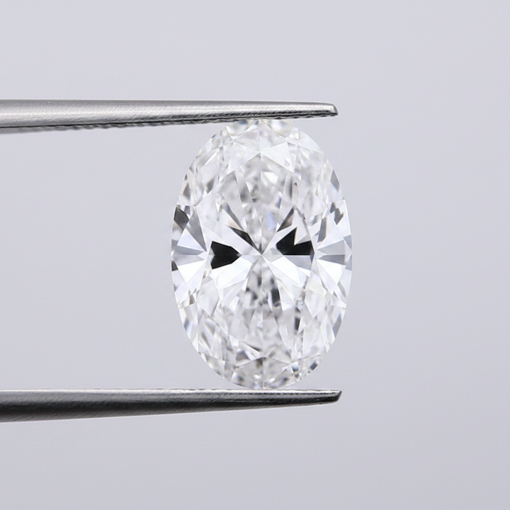 4.02 Ct D Color VVS2 Oval Lab Grown Diamond Excellent Polish Symmetry IGI Certified