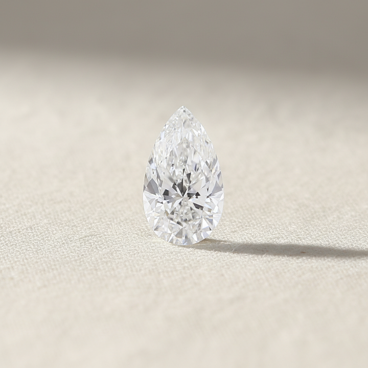 4.02 Carat Pear Cut Lab Grown Diamond VVS2 F Color IGI Certified
