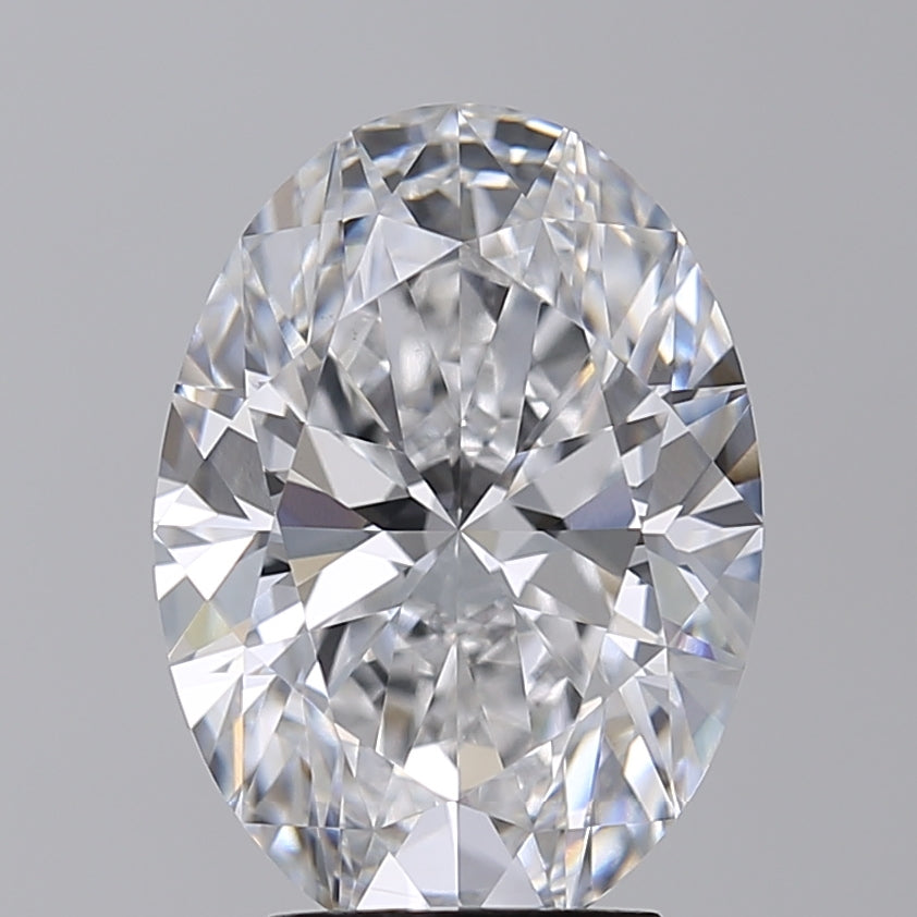 4.03 CT GIA Certified Oval Cut Lab Grown Diamond, D Color, VVS2 Clarity