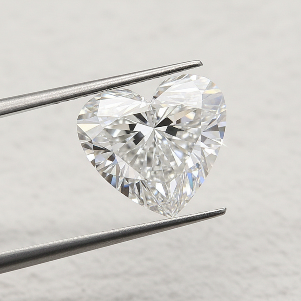 4.03 Carat Heart Cut Lab Grown Diamond VVS2 E Color IGI Certified
