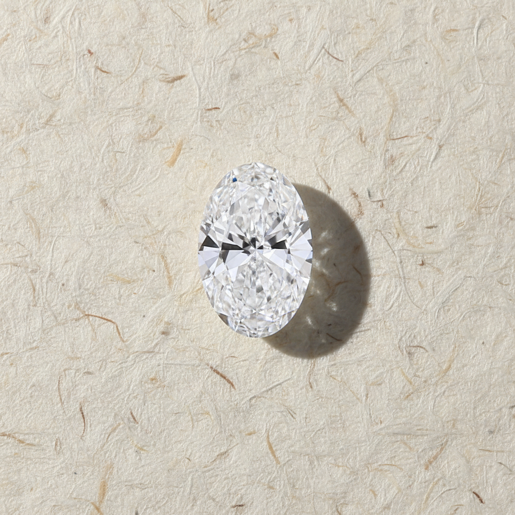4.03 Carat Oval D VVS2 CVD Lab Grown Diamond Excellent Polish Symmetry IGI Certified