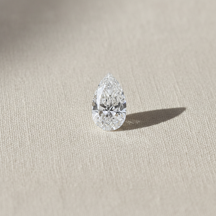4.03 Carat Pear Cut Lab Grown Diamond VVS2 F Color IGI Certified
