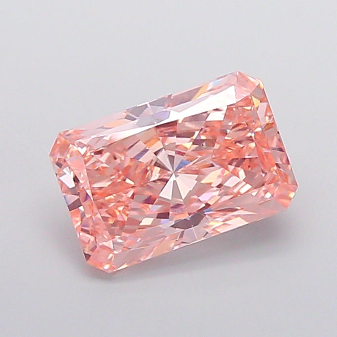 4.03 Carat Radiant Cut Lab Grown Diamond VS1Fancy Intense Pink