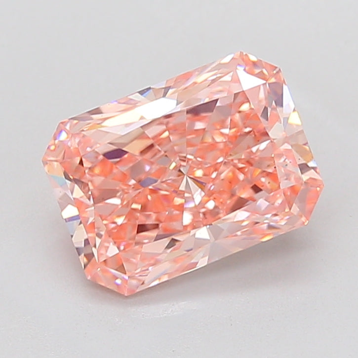 4.03 Carat Radiant Cut Lab Grown Diamond VS2Fancy Intense Pink