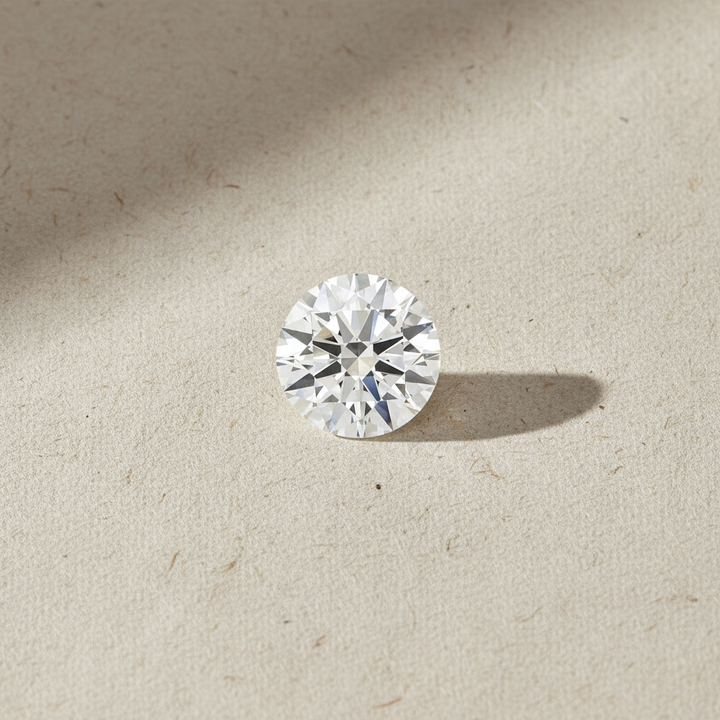 4.03 Carat Round F VVS2 CVD Lab Grown Diamond Excellent Cut IGI Certified
