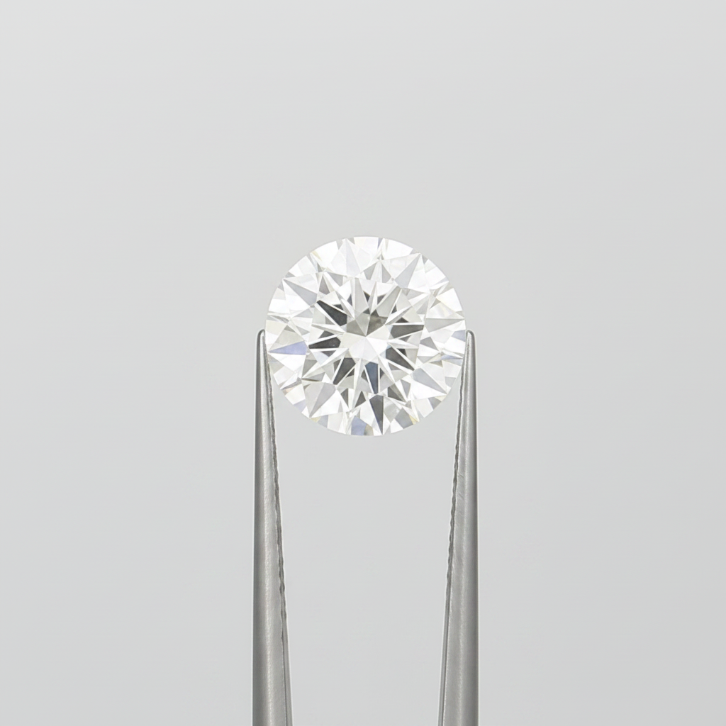 4.03 Ct F Color VVS2 Round Cut CVD Lab Grown Diamond IGI Certified