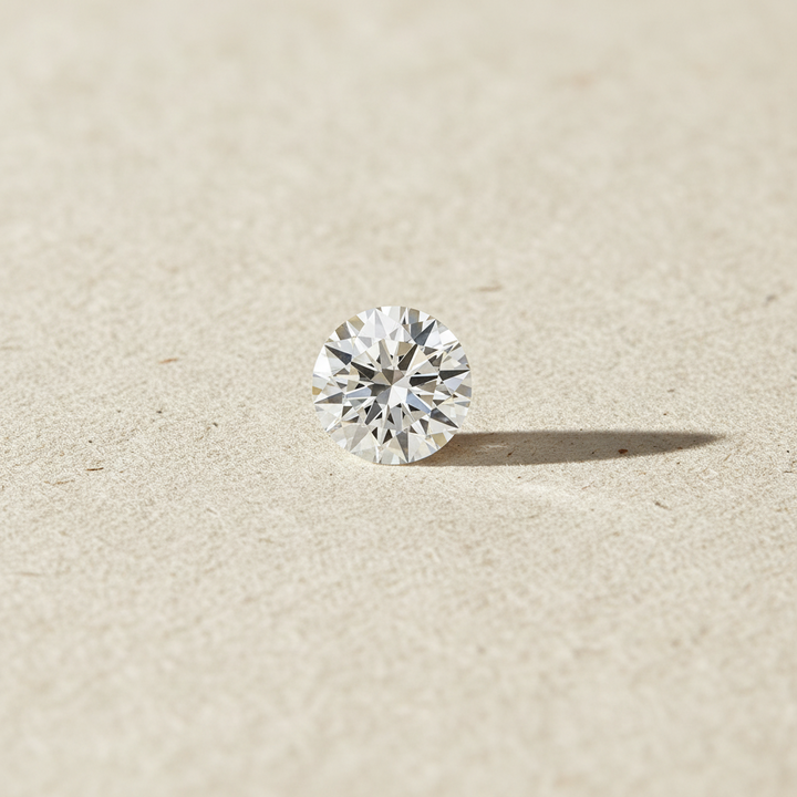4.03 Carat Round F VVS2 CVD Lab Grown Diamond Excellent Cut IGI Certified