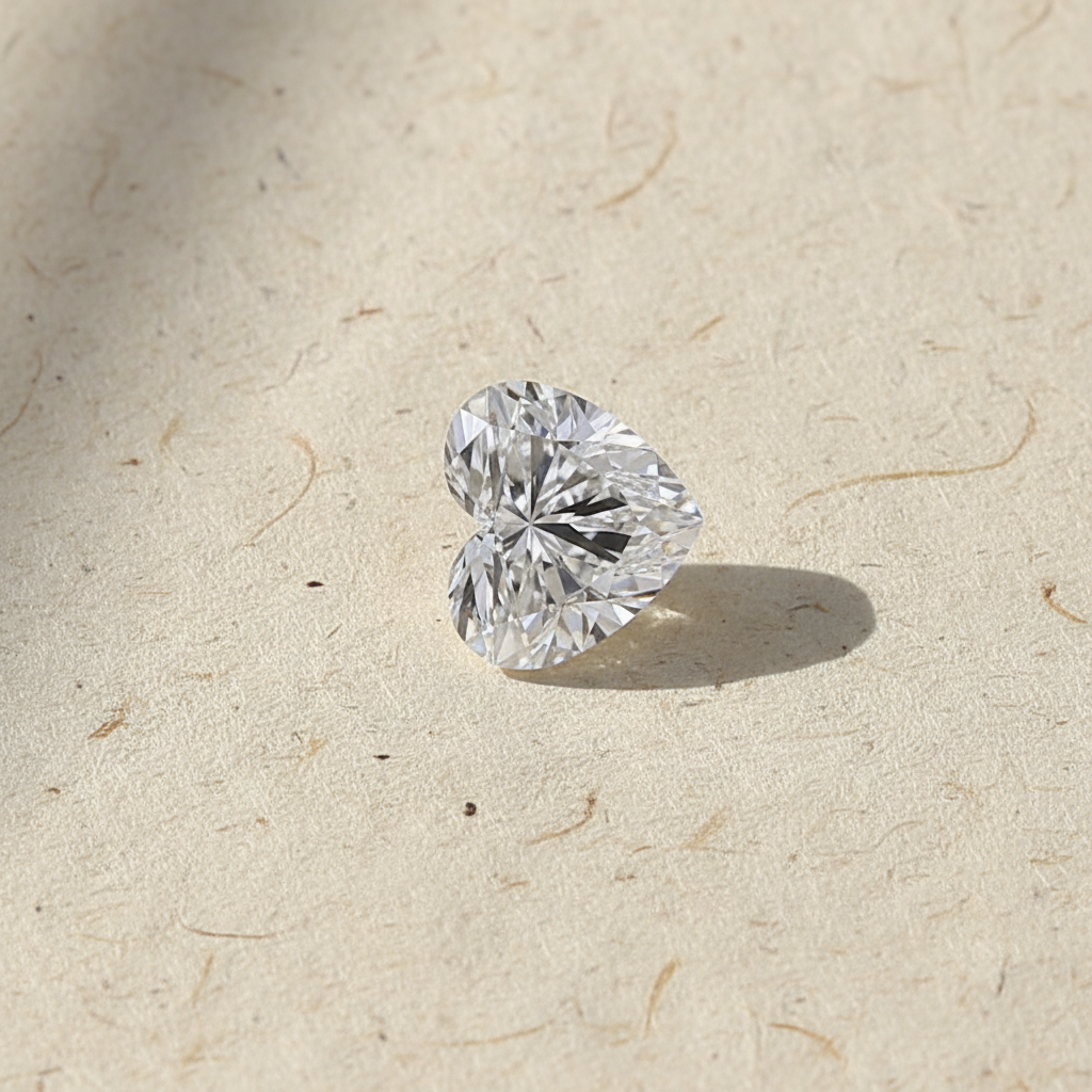 4.04 Carat Heart Cut Lab Grown Diamond VVS2 F Color IGI Certified
