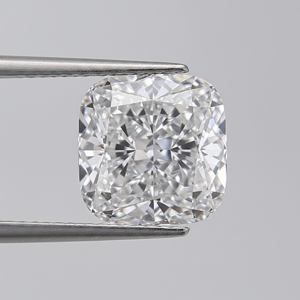 4.04 Carat Cushion Cut Lab Grown Diamond, VS1/E