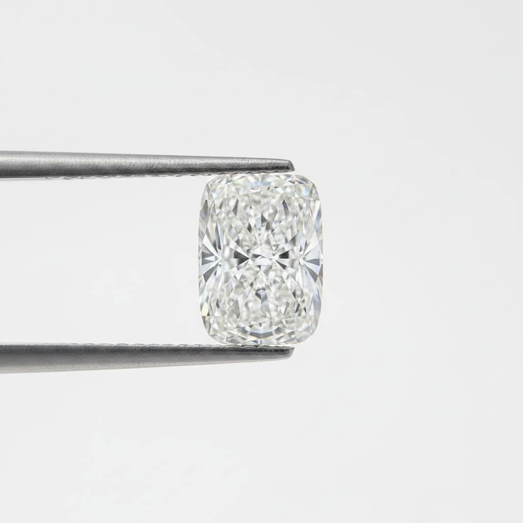 4,04 karaat kussengeslepen laboratorium-gegroeide diamant, VS2/E