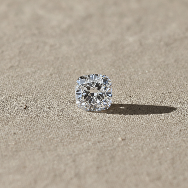 4.04 Carat Cushion Cut Lab Grown Diamond, VVS2/E