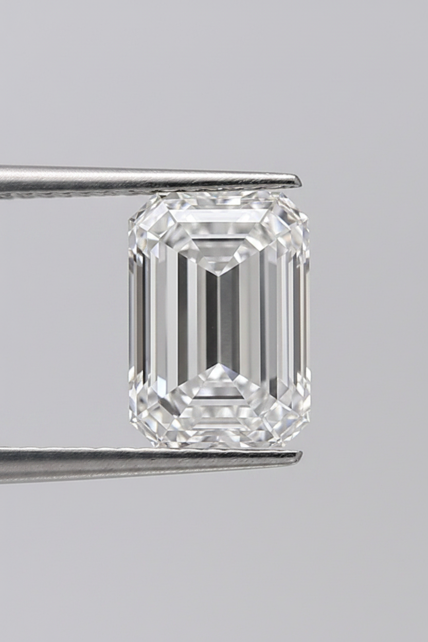 4.04 Carat Emerald Cut Lab Grown Diamond, VS1/E