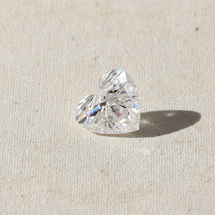 4.04 Carat Heart Cut Lab Grown Diamond VVS2 E Color IGI Certified
