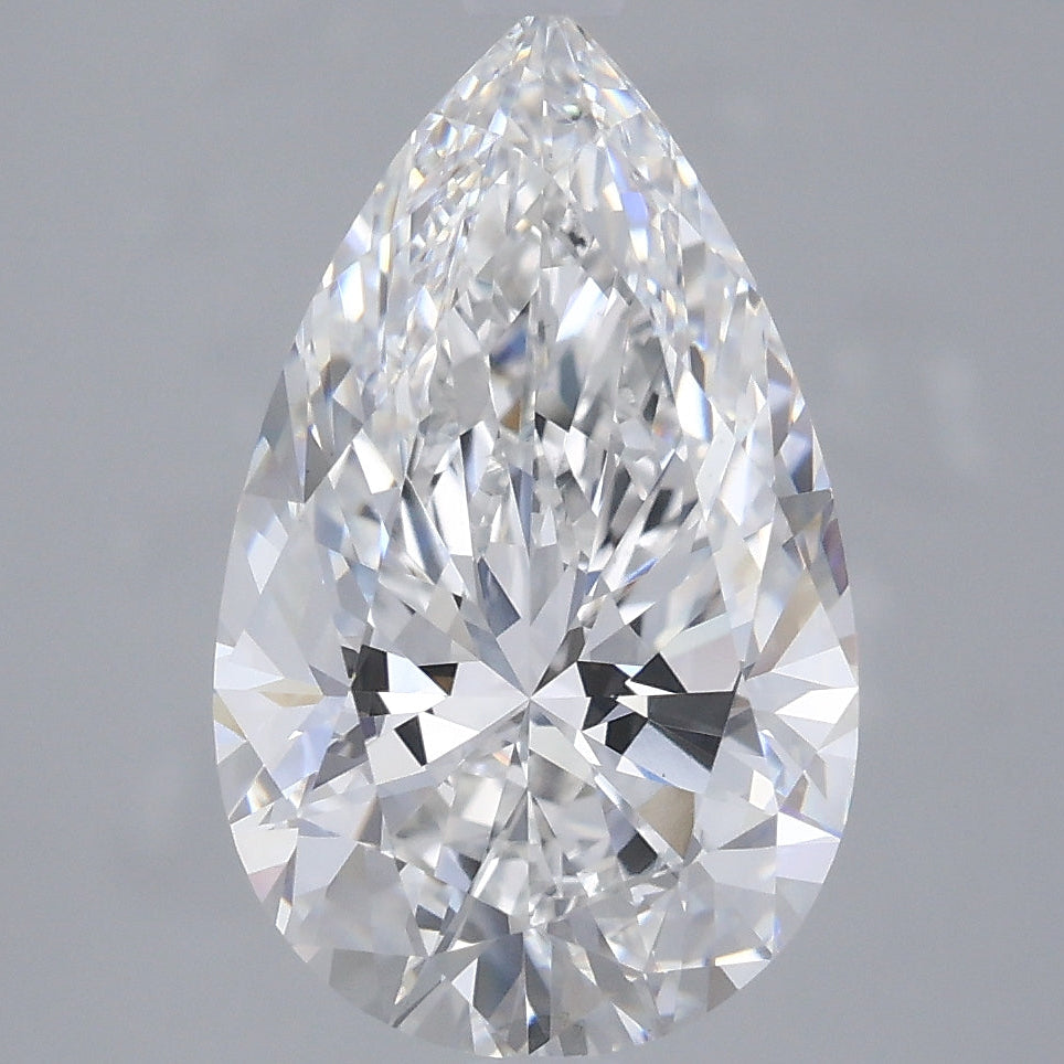 4.04 Carat Pear Cut Lab Grown Diamond VS1E