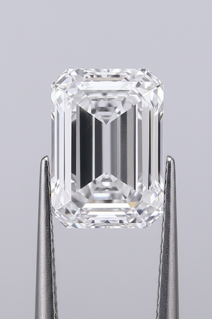 4.05 Carat Emerald Cut Lab Grown Diamond, VVS2/D