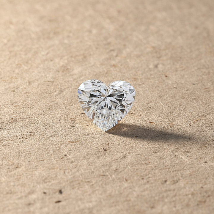 4.05 Carat Heart Cut Lab Grown Diamond VVS1 E Color IGI Certified
