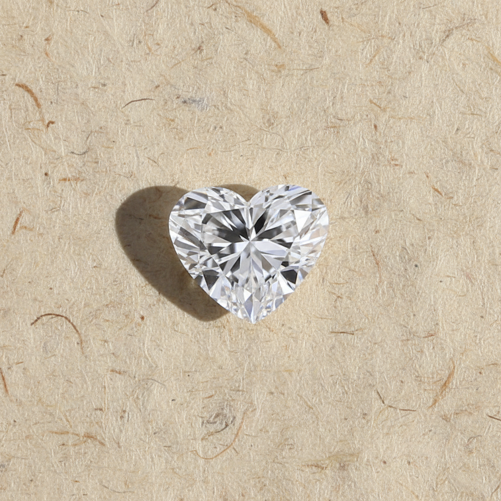4.05 Carat Heart Cut Lab Grown Diamond VVS2 F Color IGI Certified
