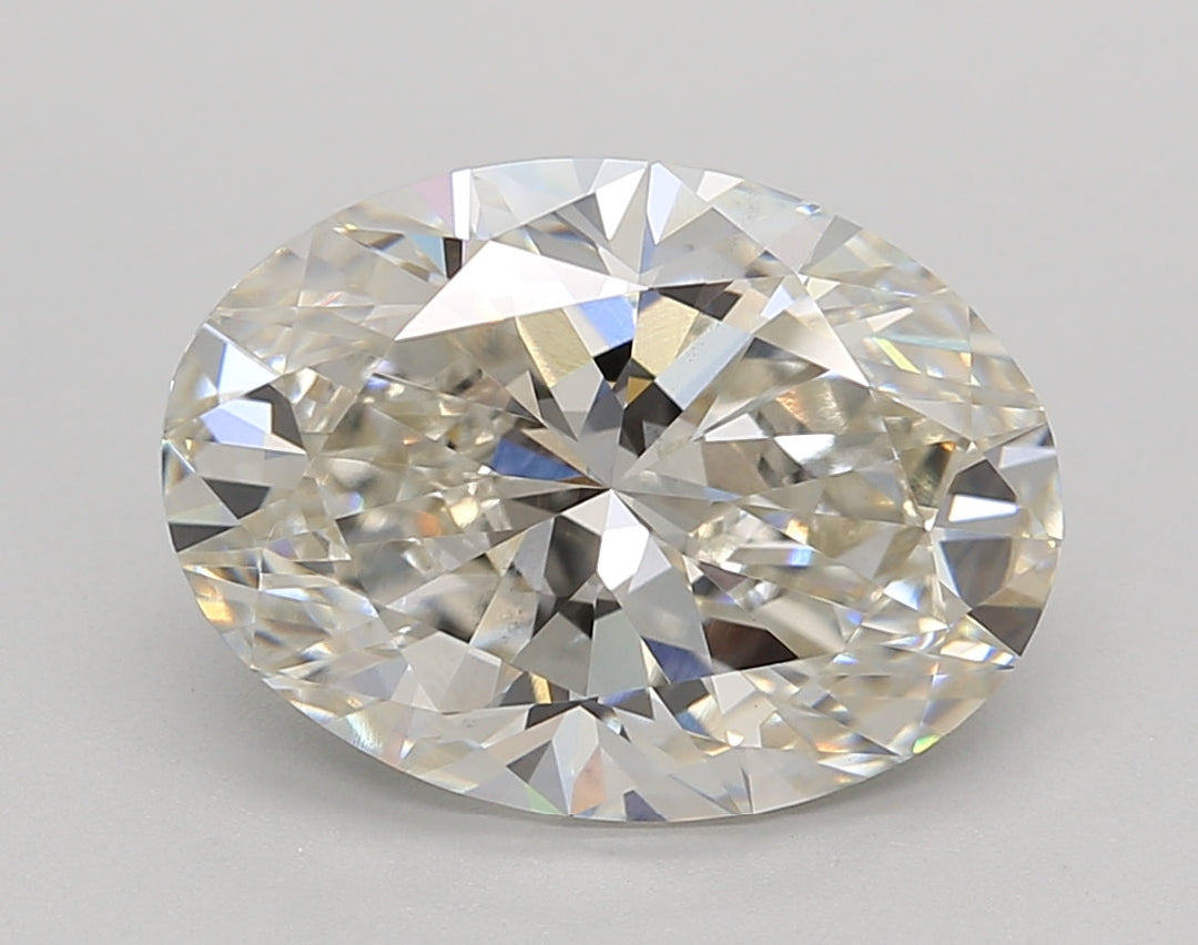 4.06 CT Oval Cut Lab-Grown Diamond, H Color, VS2 Clarity