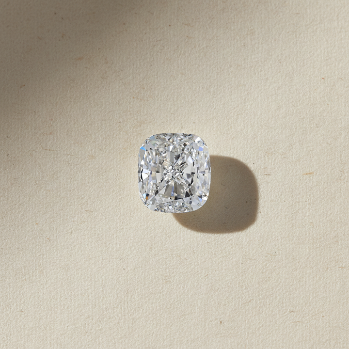 4,06 karaat kussengeslepen laboratorium-gegroeide diamant, VS1/E