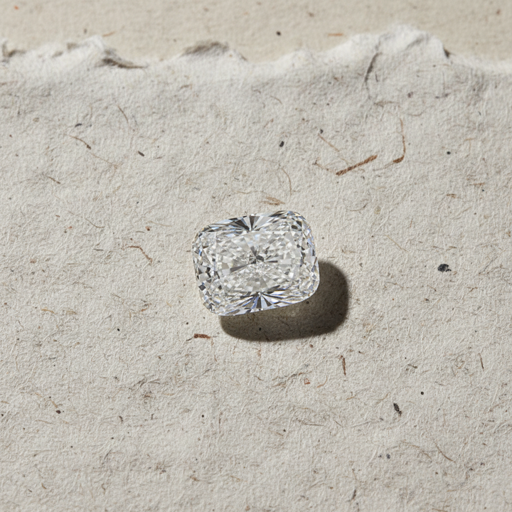 4,06 karaat kussengeslepen laboratorium-gegroeide diamant, VVS1/F